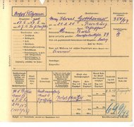 Fotografie: Gefangenenkarte Max Gottheiner (fälschlich Gottheimer), 1943